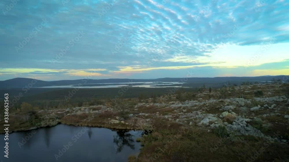 Aerial shot at the top of the Sarkitunturi fell (Finland). Shot on a Parrot Anafi and edited in Premiere Pro. Aerial shot at the top of the Sarkitunturi fell (Finland). Shot on a Parrot Anafi and edited in Premiere Pro.