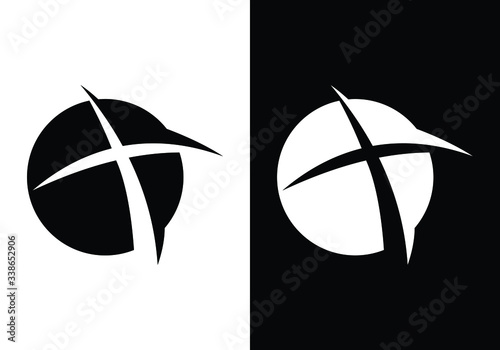 Church logo. Christian sign symbols. The Cross of Jesus