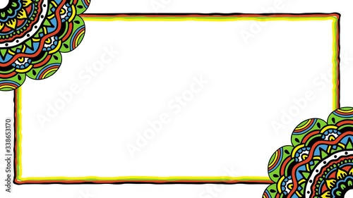 Traditional rotating colorful mandala royal design. Abstract Islamic style traditional floral design background. Beautiful design for wedding invitation card.