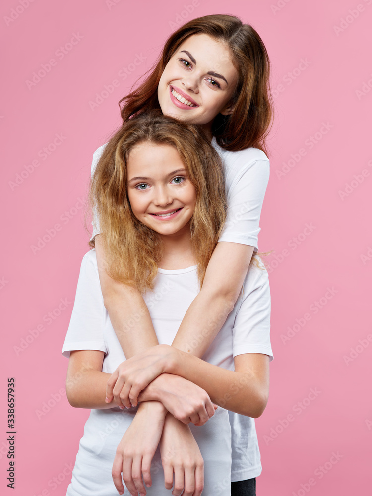 happy mother and daughter