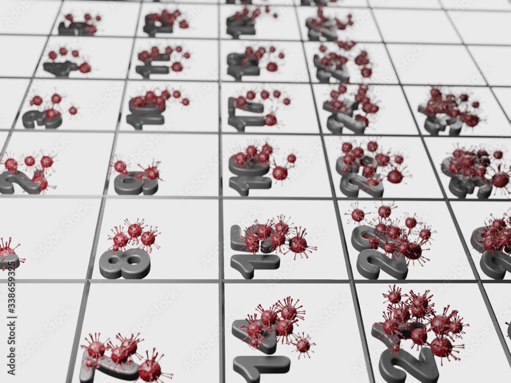 Covid-19 or Corona Virus spread every day and more like weather forecast, show on 3D render calendar. Future business concept to warn people in mobile app Covid-19 or Corona Virus spread every day and more like weather forecast, show on 3D render calendar. Future business concept to warn people in mobile app