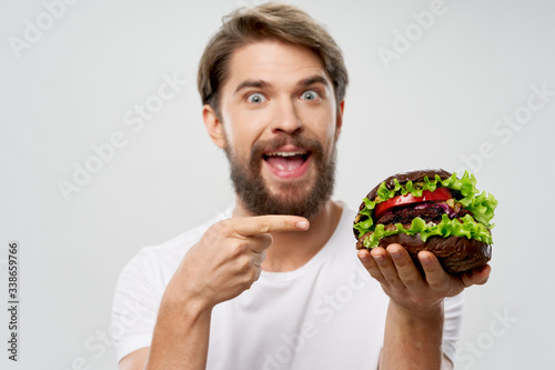 man eating a sandwich