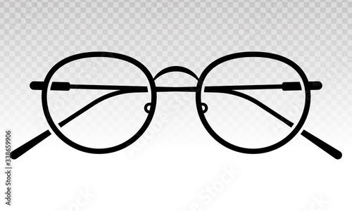 glasses / eyeglasses or spectacles vector flat icon on a transparent background.