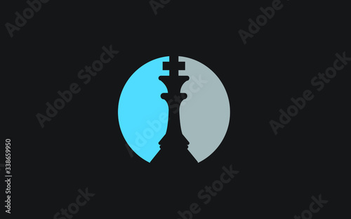 Chess King Circular Icon Design