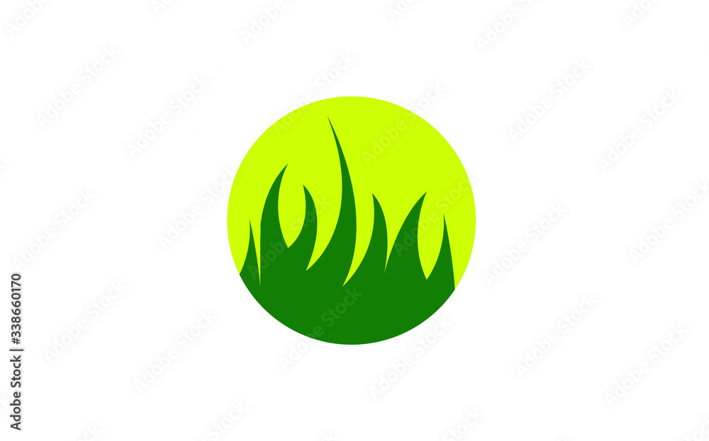 Grass Lawn Garden Logo Design