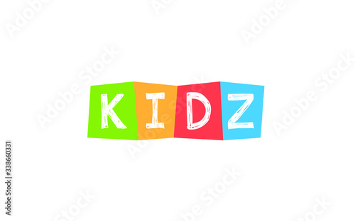 Kids or Kidz letter Logo Design Template