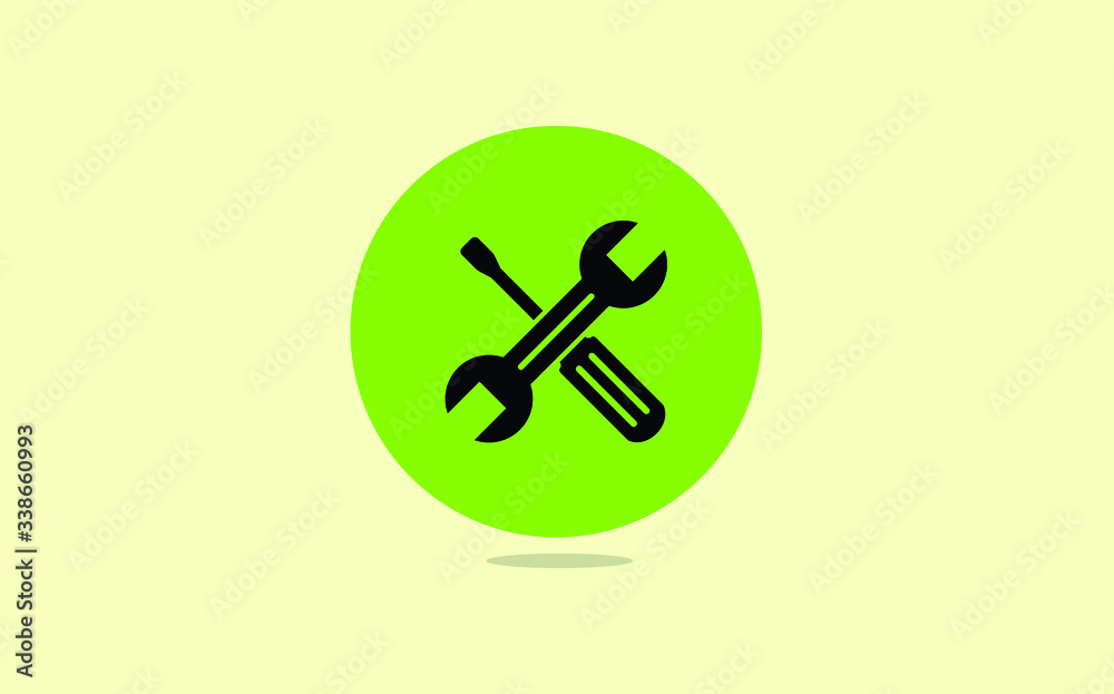 Spanner, Wrench, Screwdriver logo, Repair maintenance Tools icon Spanner, Wrench, Screwdriver logo, Repair maintenance Tools icon