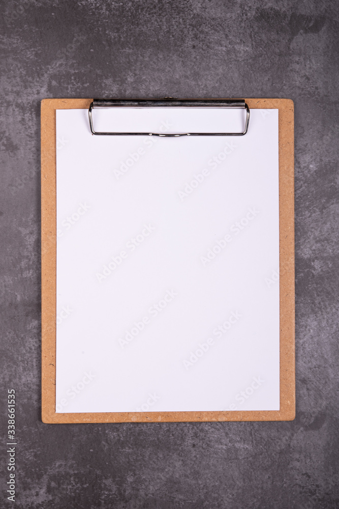 Mockup white paper clip board Mockup white paper clip board