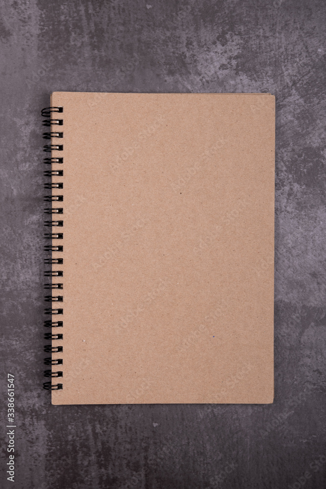 Mockup wire brown notebook Mockup wire brown notebook
