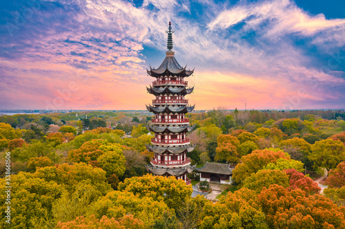 Qingyun tower of Grand View Garden in Shanghai, China photo