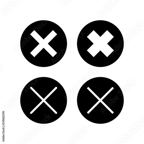 Close icons set. Delete icon. remove, cancel, exit symbol