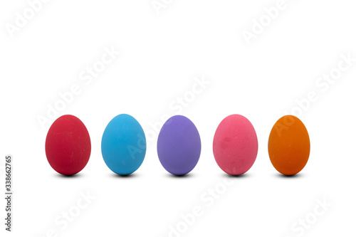easter eggs isolated on white Background