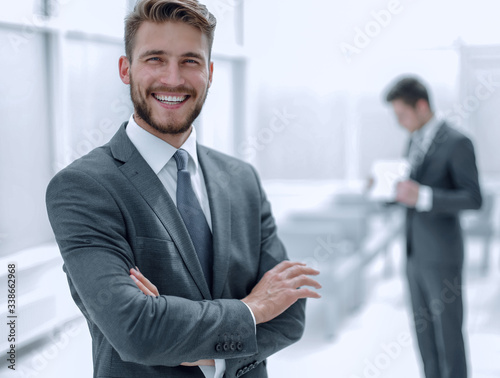 successful businessman on the background of the office