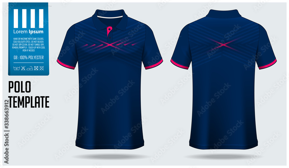 Polo shirt mockup template design for soccer jersey, football kit or ...