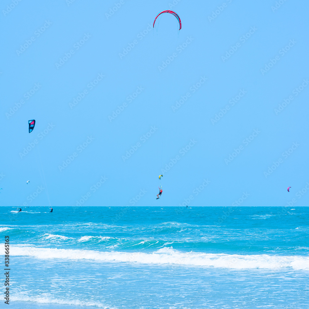 Kitesurfing Thailand Hua hin on a Sunny day Kitesurfing Thailand Hua hin on a Sunny day