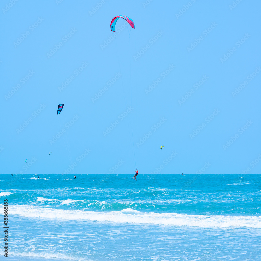 Kitesurfing Thailand Hua hin on a Sunny day Kitesurfing Thailand Hua hin on a Sunny day