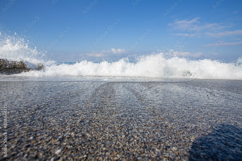Waves on the beach tide of the sea Waves on the beach tide of the sea