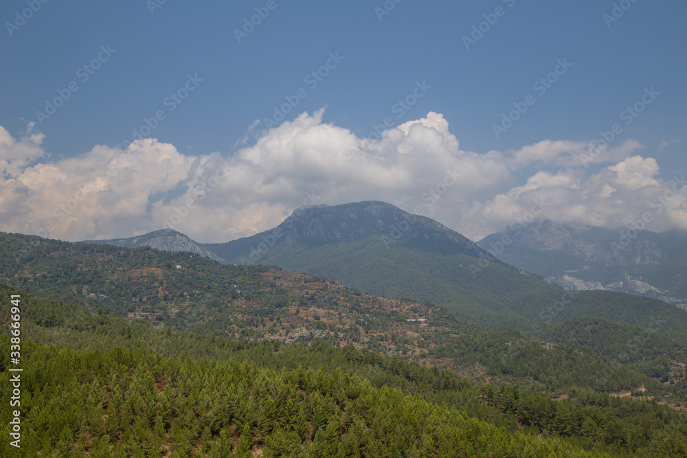 Landscape with mountains and clouds Alanya Turkey