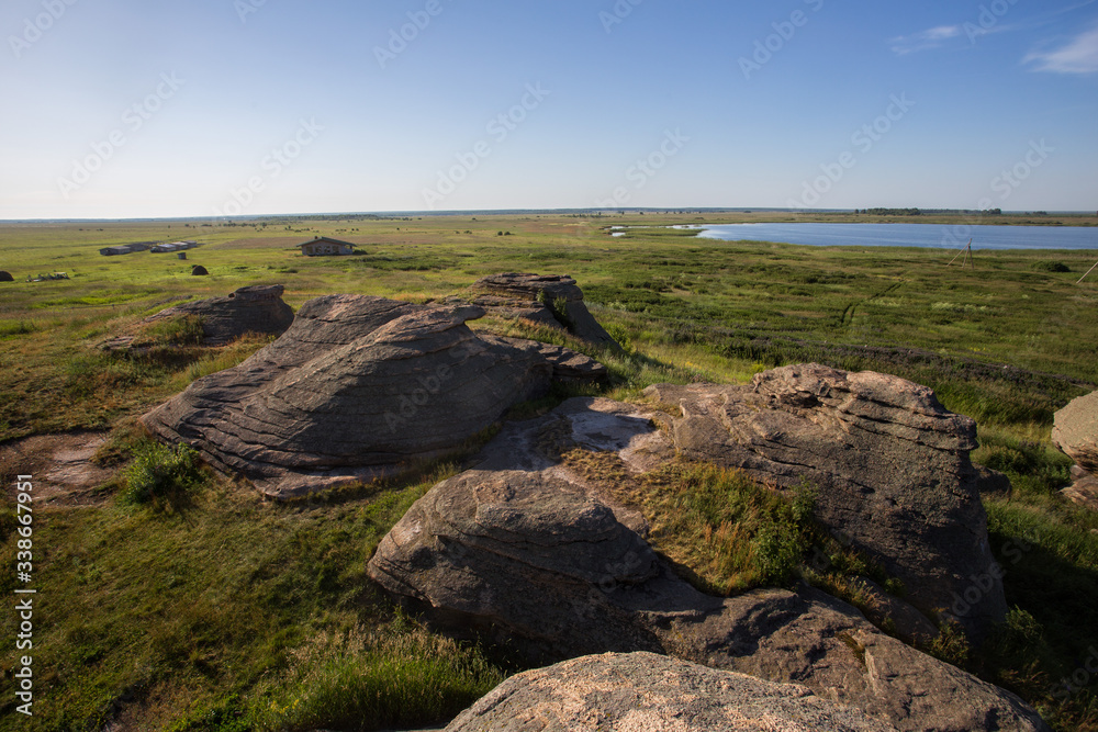 Rock formations Allaki at the Urals