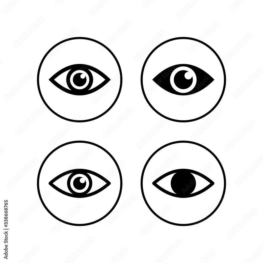 Eye icons set. Look and Vision icon. Eye vector icon Eye icons set. Look and Vision icon. Eye vector icon