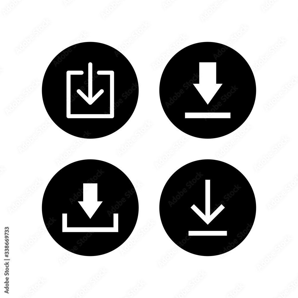 Download icons set. Downloading vector icon Download icons set. Downloading vector icon