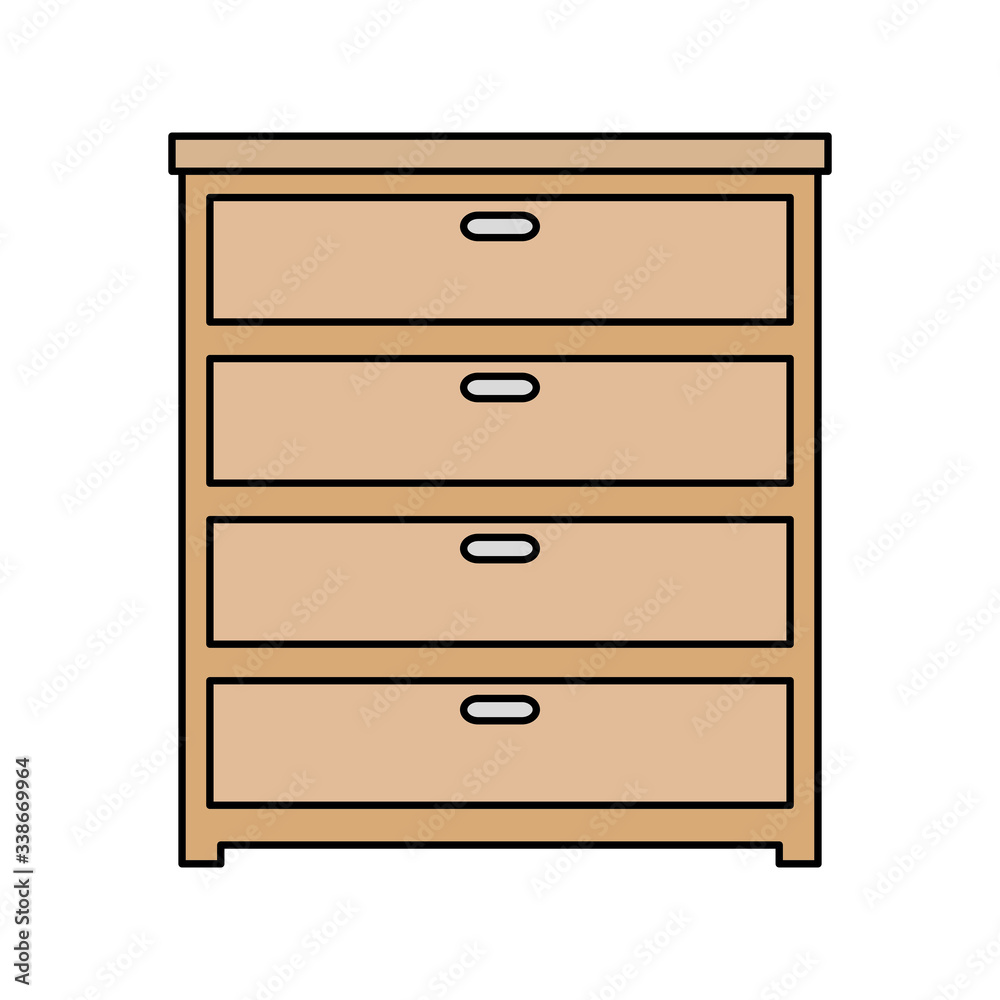 wooden drawer furniture isolated icon vector illustration design wooden drawer furniture isolated icon vector illustration design