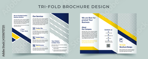 Corporate, business, medical, hospital, real estate tri fold brochure template