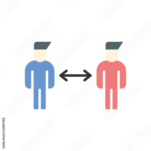 Social Distance Vector Icon