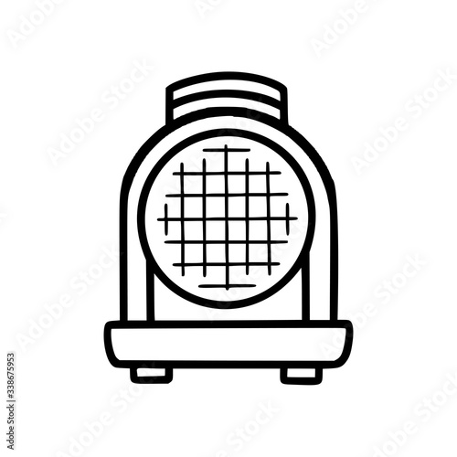 Waffle iron outline vector icon. Thin line black waffle iron icon © Яна Фаркова