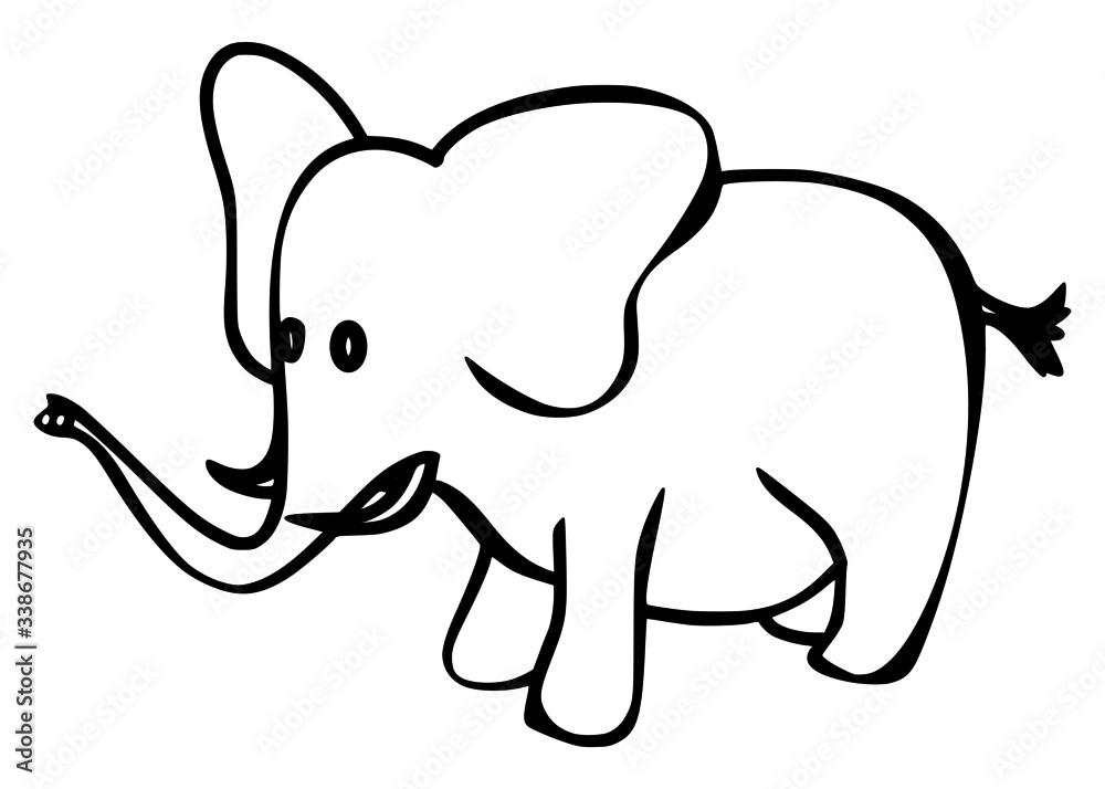 vector illustration of an abstract elephant vector illustration of an abstract elephant
