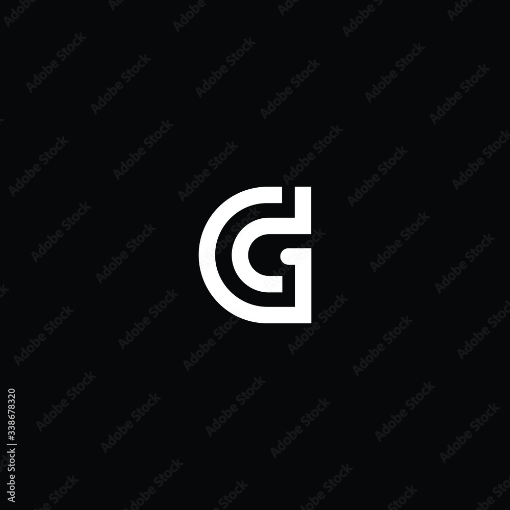 Minimal elegant monogram art logo. Outstanding professional trendy awesome artistic GD DG initial based Alphabet icon logo. Premium Business logo White color on black background Minimal elegant monogram art logo. Outstanding professional trendy awesome artistic GD DG initial based Alphabet icon logo. Premium Business logo White color on black background