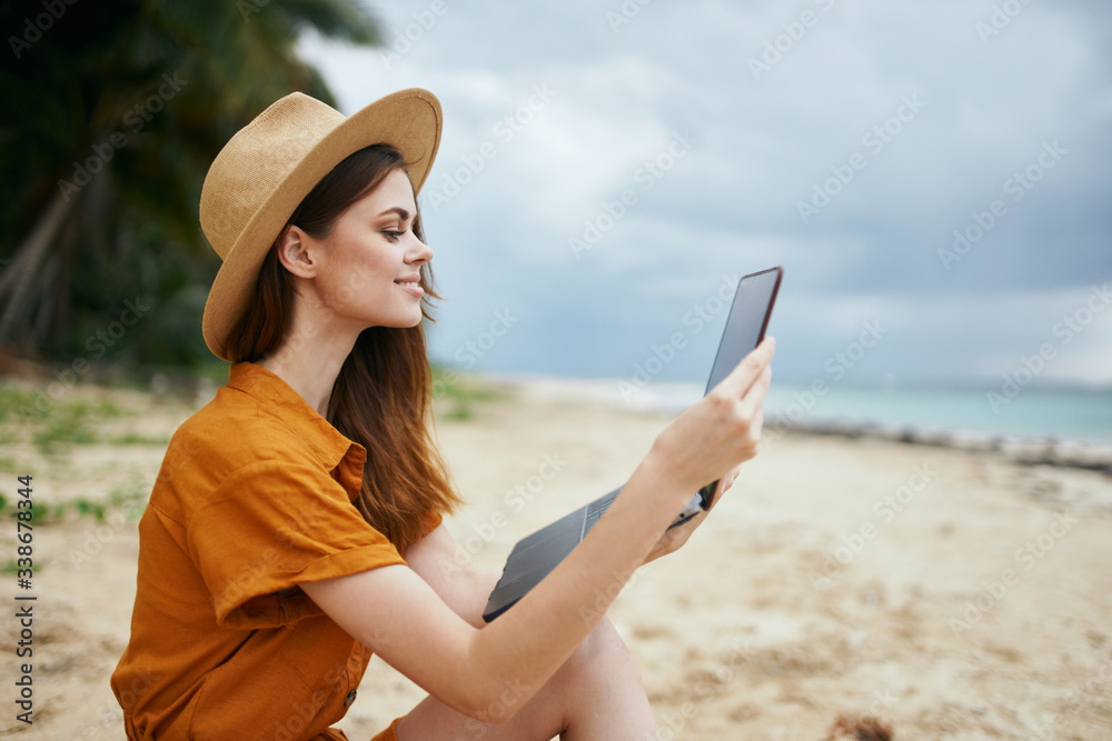 young woman with tablet computer