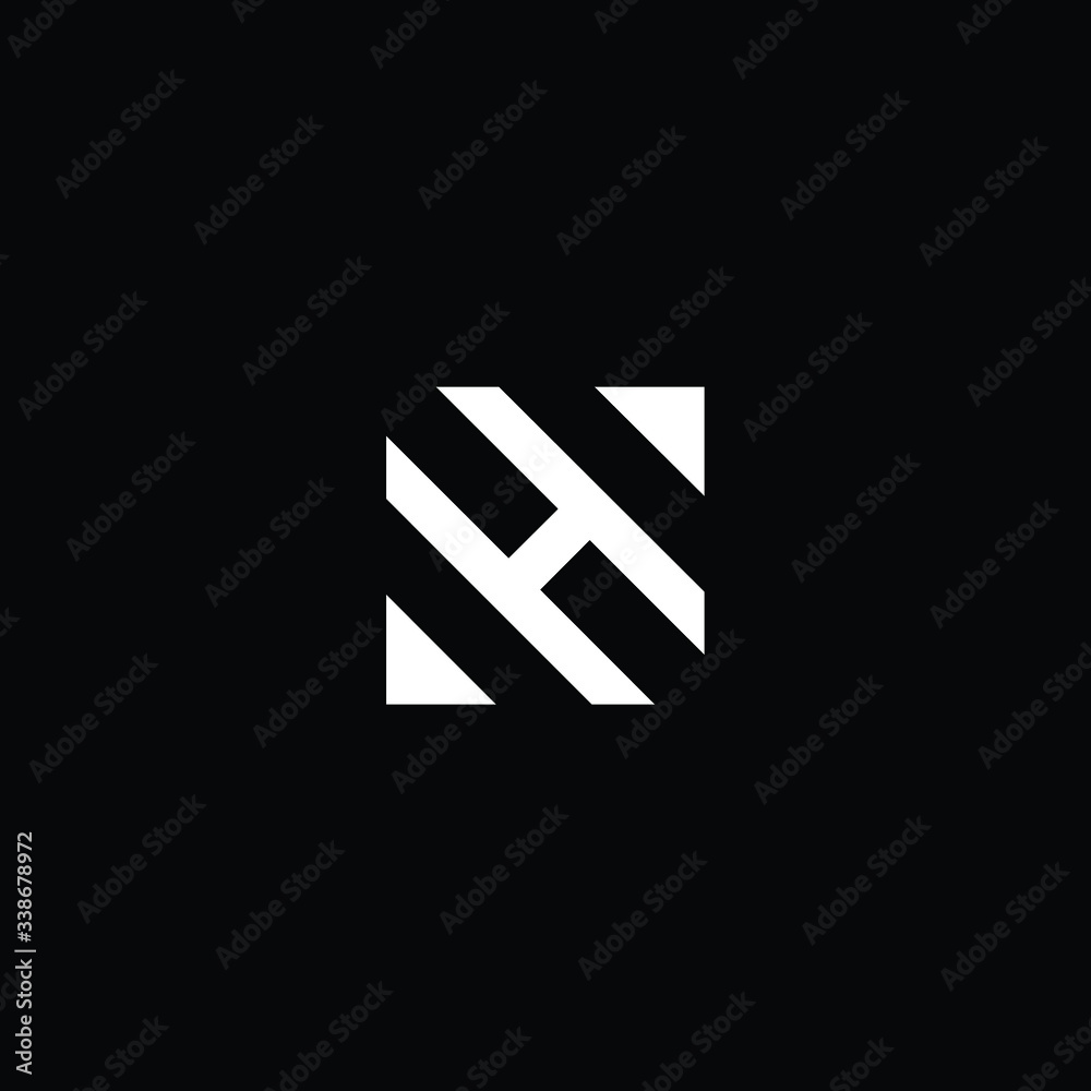 Minimal elegant monogram art logo. Outstanding professional trendy awesome artistic SH HS initial based Alphabet icon logo. Premium Business logo White color on black background Minimal elegant monogram art logo. Outstanding professional trendy awesome artistic SH HS initial based Alphabet icon logo. Premium Business logo White color on black background