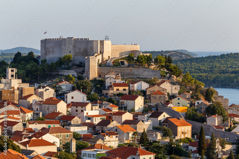 View to the medieval Sibenik town, Croatia