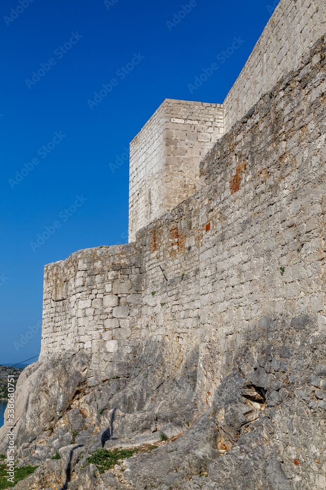 Medieval fortress in the historic centre of Sibenik town, Croatia Medieval fortress in the historic centre of Sibenik town, Croatia