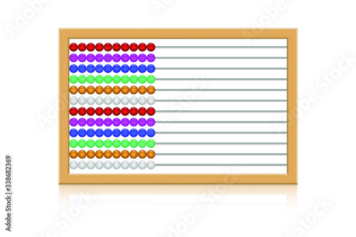 Abacus vector design illustration isolated on white background
