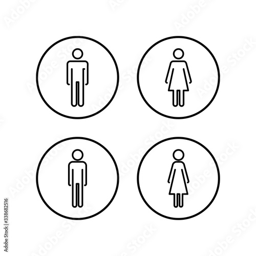 Man and woman icon vector. Toilet sign. Man and woman restroom sign vector. Male and female icon