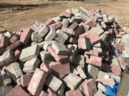 Photography Accumulation of Interlocking stones instead of stacking in a disciplined manner