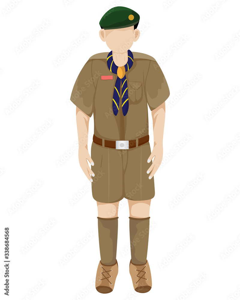 isolated Boy scout on white background vector design isolated Boy scout on white background vector design