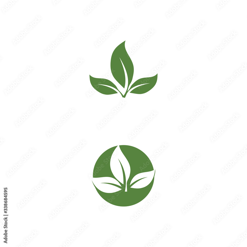 Green garden green leaf Logo Template