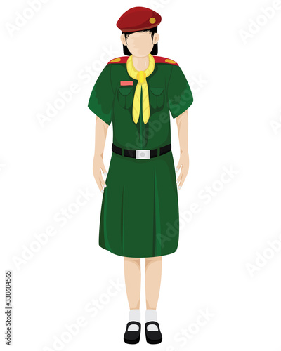 Girl Scout on white background vector design