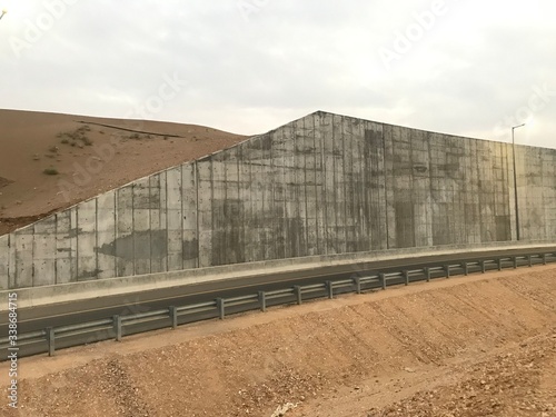 Foto Earth retaining wall images was made to protect the huge Quantity of landslides