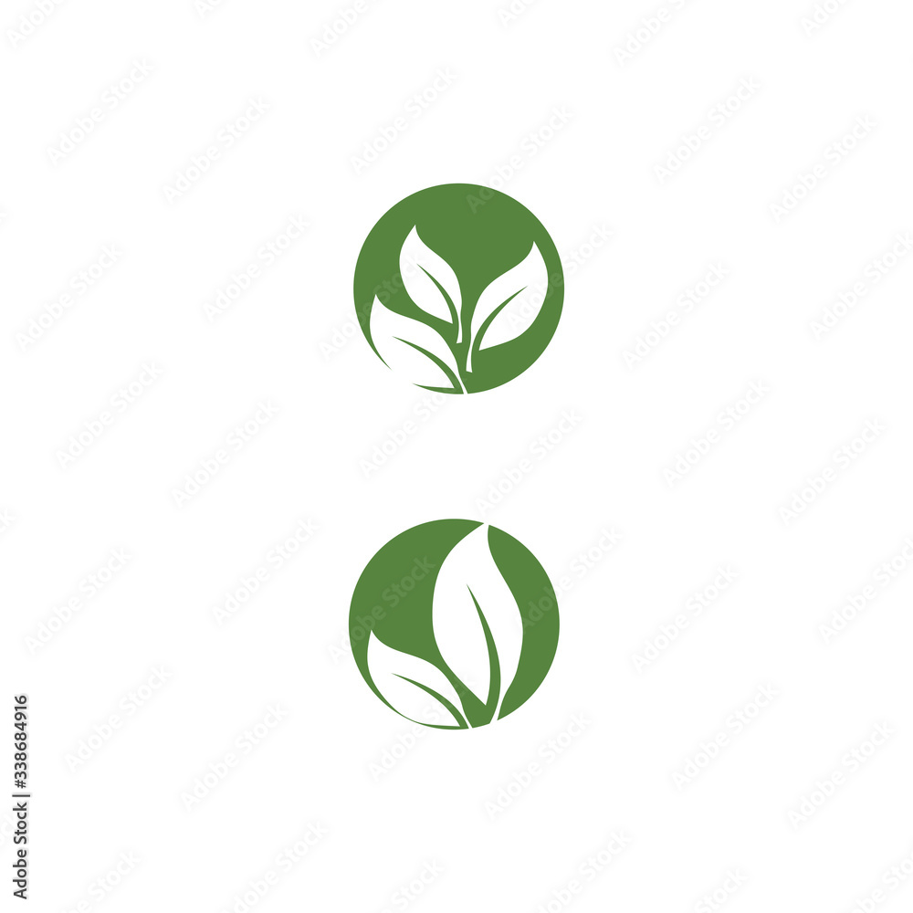 Green garden green leaf Logo Template