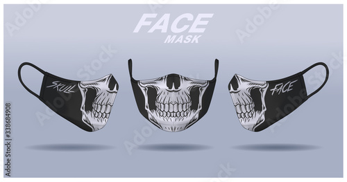 face mask design template, dust protection ,fashion mask.