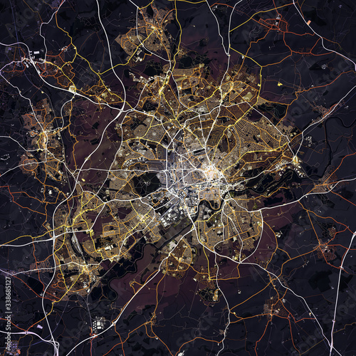 Map Nottingham city. United Kingdom photo