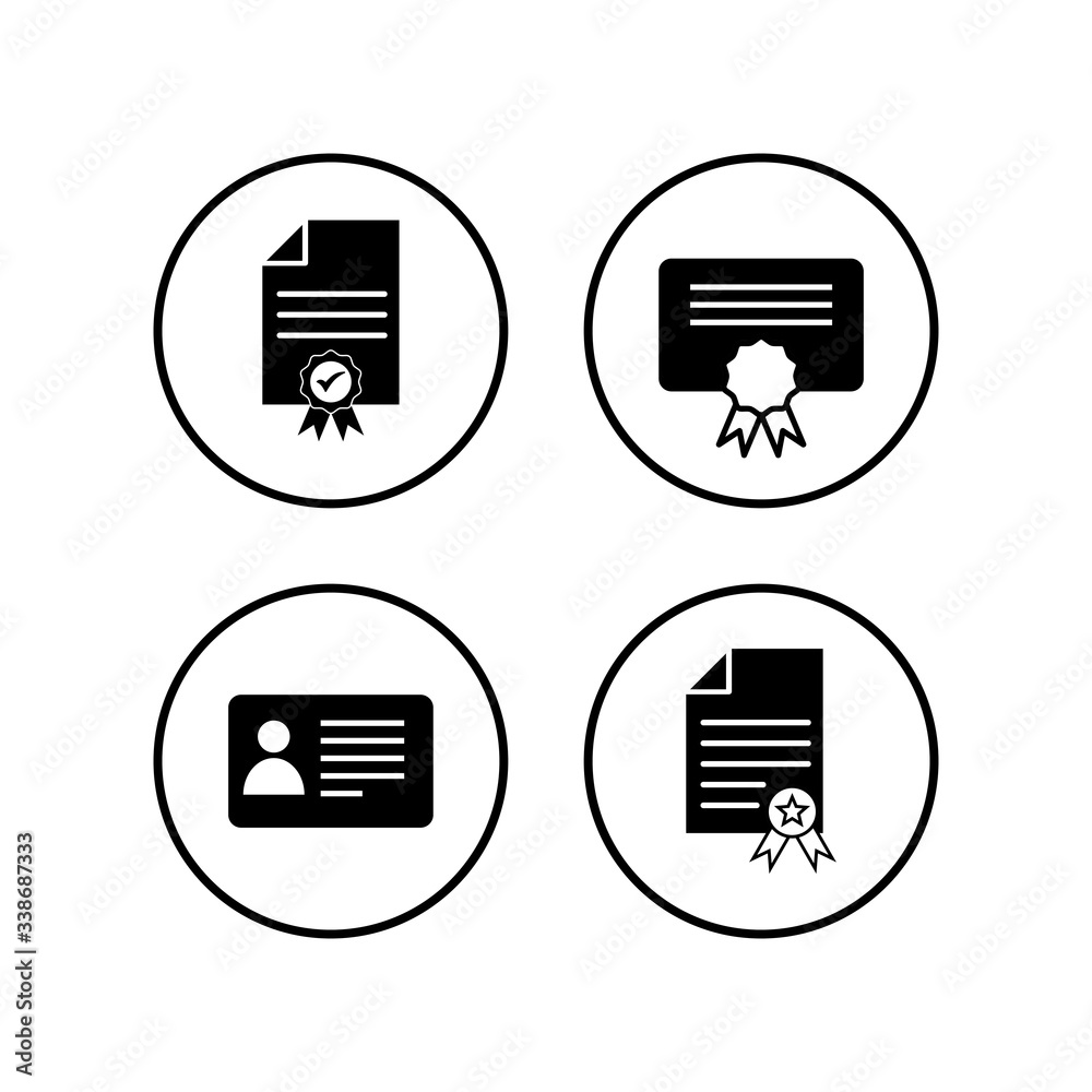 License icons set. Approved or Certified Medal Icon License icons set. Approved or Certified Medal Icon