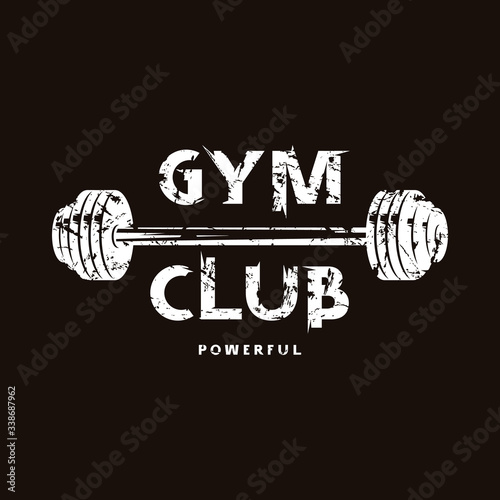 Stock vector emblem for gym club