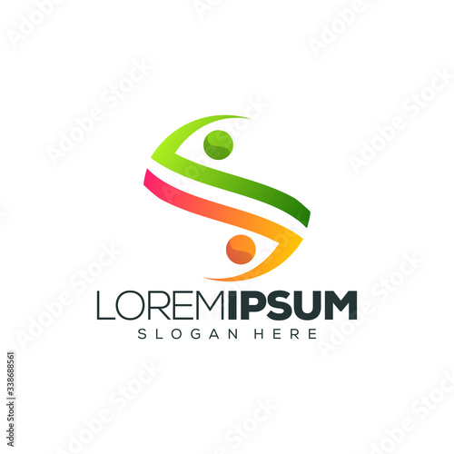 people logo design vector illustration