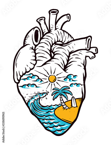 beach in my heart illustration