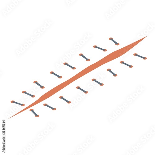 Skin suture icon. Isometric of skin suture vector icon for web design isolated on white background